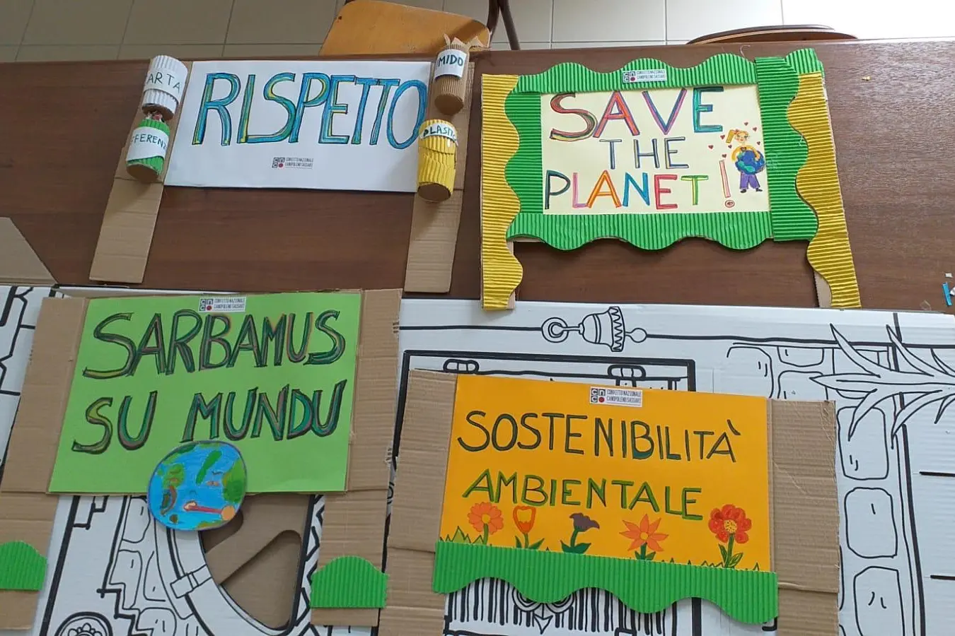 Alcuni slogan per il progetto "Canopoleno Green" (foto concessa)