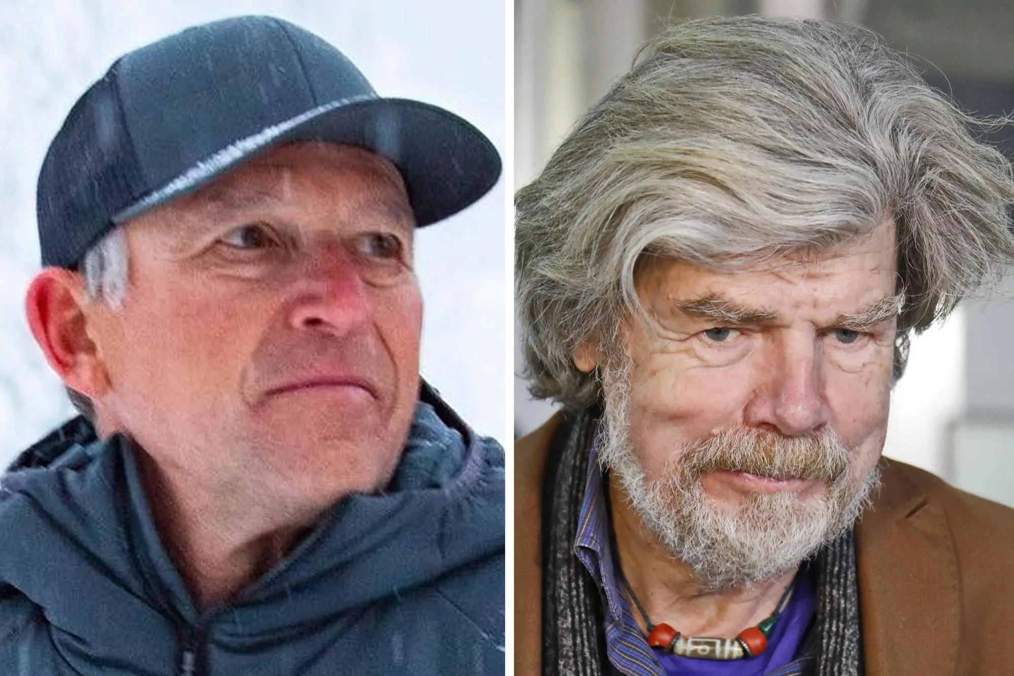 Ed Viesturs e Reinhold Messner (foto Ansa)