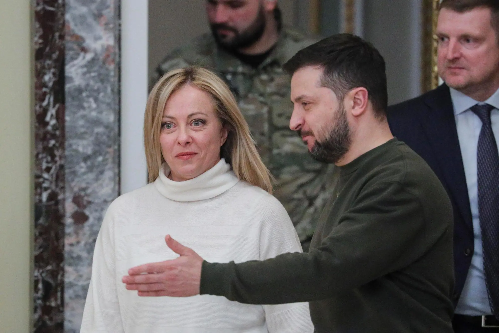 Giorgia Meloni e Volodymyr Zelensky (archivio)