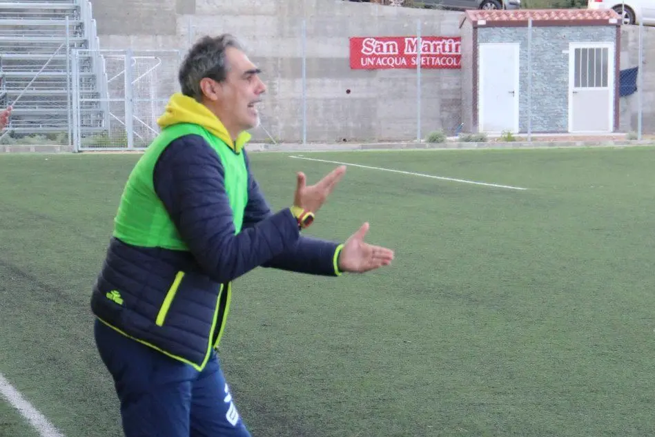 Marco Piras, allenatore dell'Arbus (foto L'Unione Sarda - Andrea Serreli)