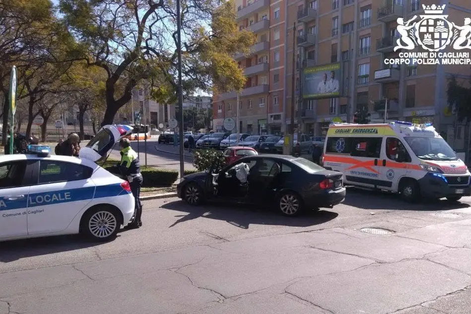 L'incidente (foto Polizia municipale)
