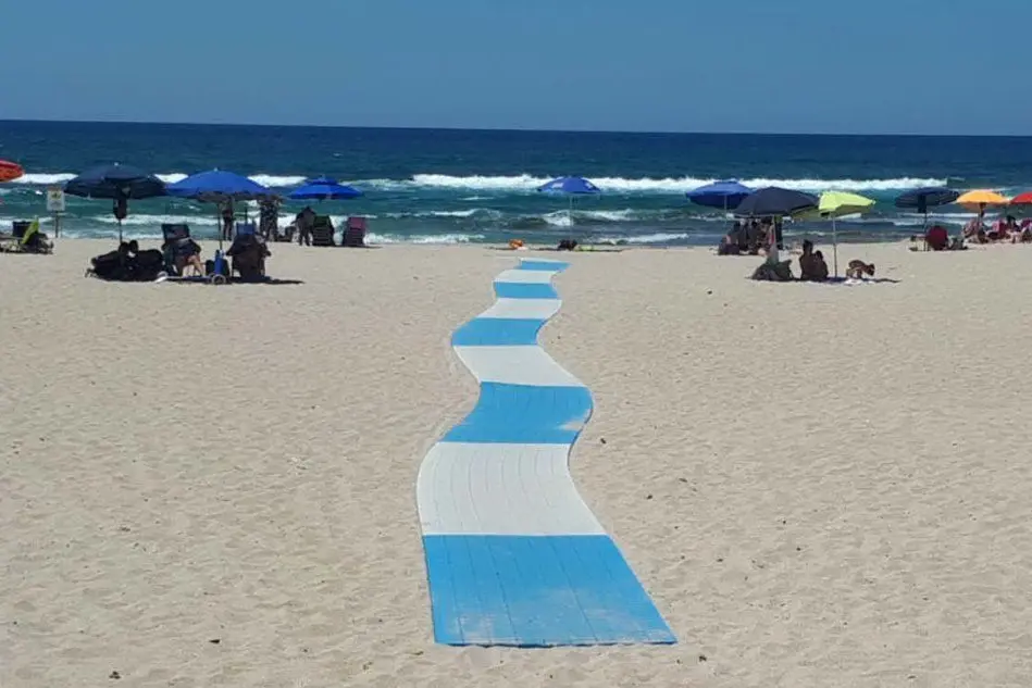 Una passerella a Plagemesu (foto L'Unione Sarda - Pani)