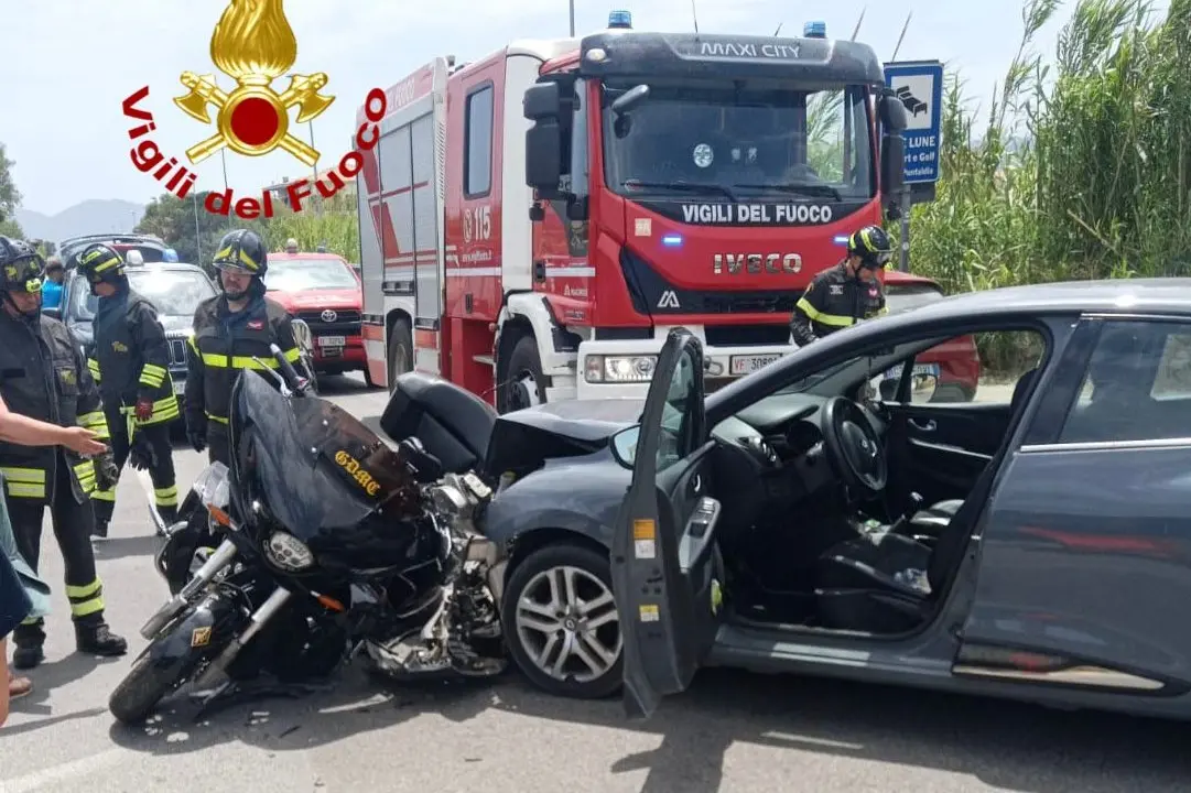 I mezzi coinvolti nell'incidente