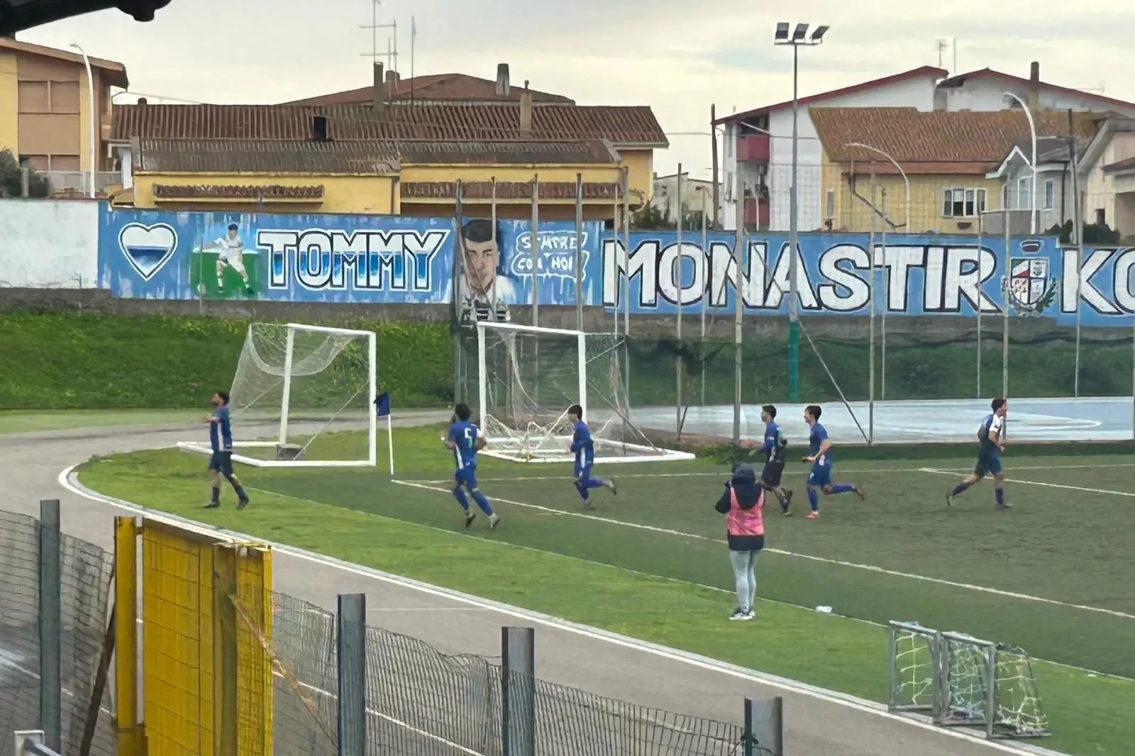 Esultanza di Aloia dopo il gol