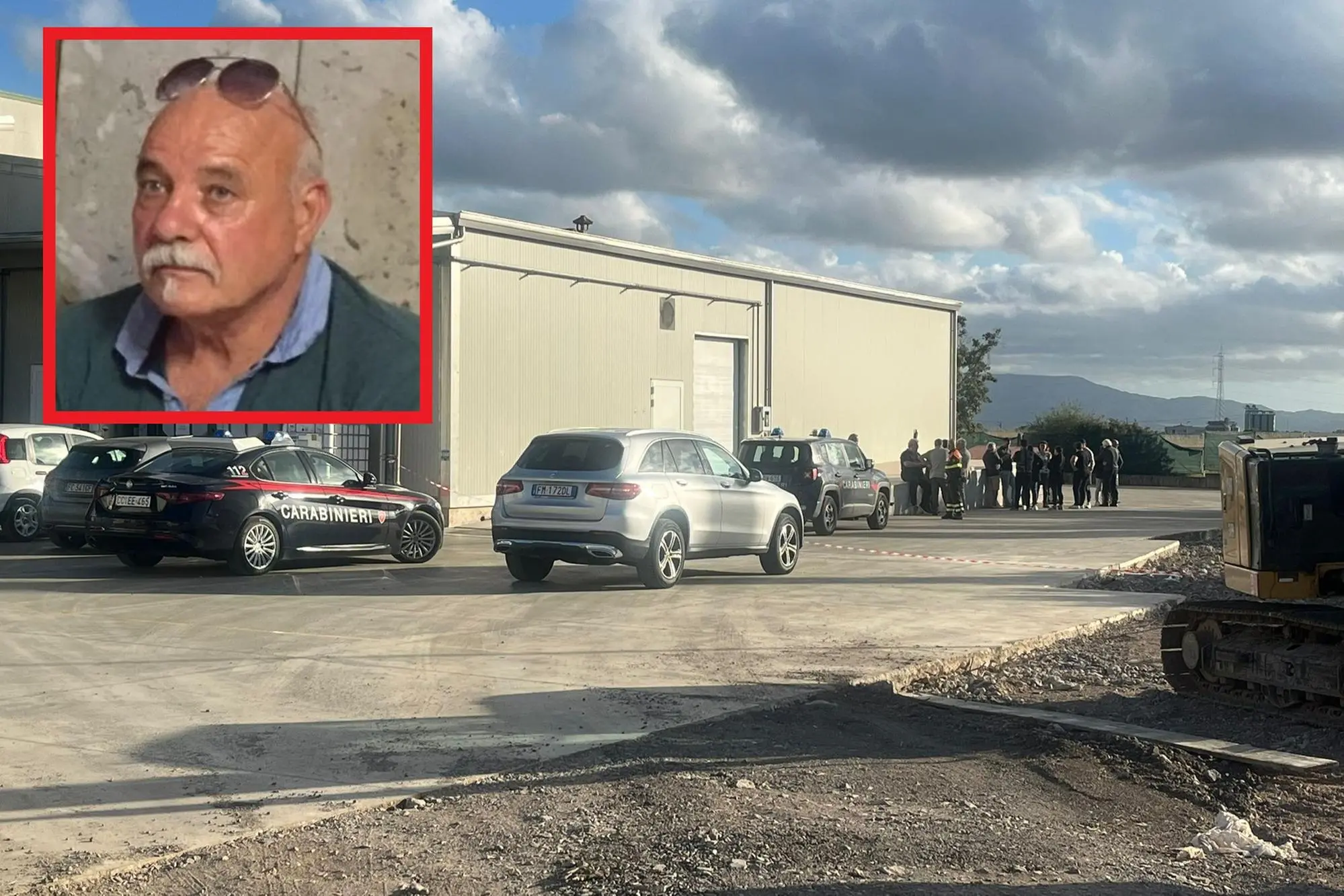 Il luogo dell'incidente e, nel riquadro, Antonio Meloni