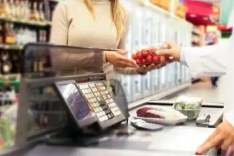 In cassa al supermercato