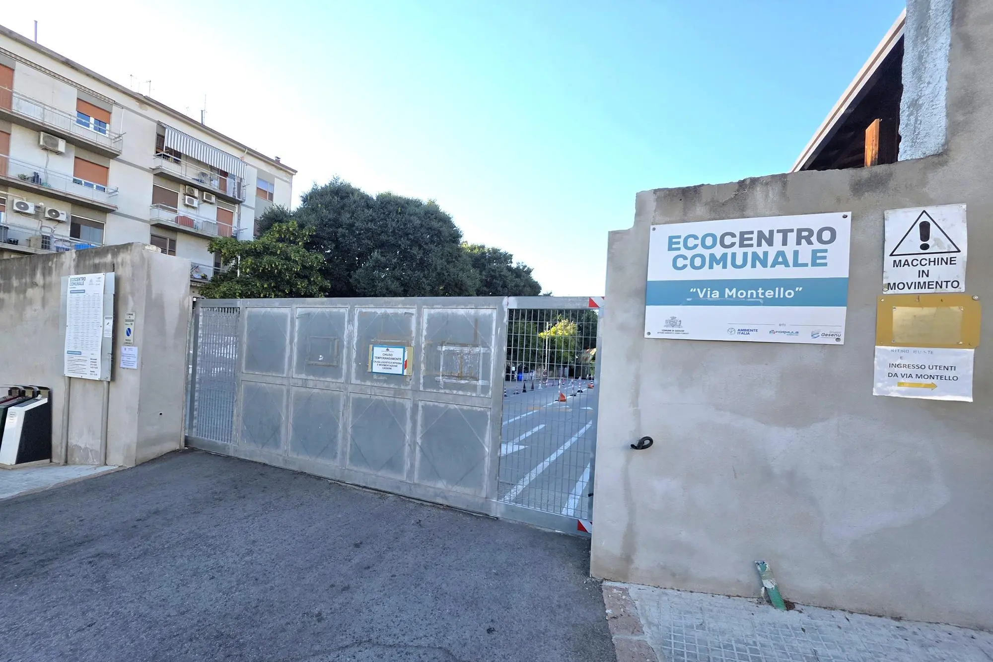 Ecocentro comunale di via Montello a Sassari (foto Floris)