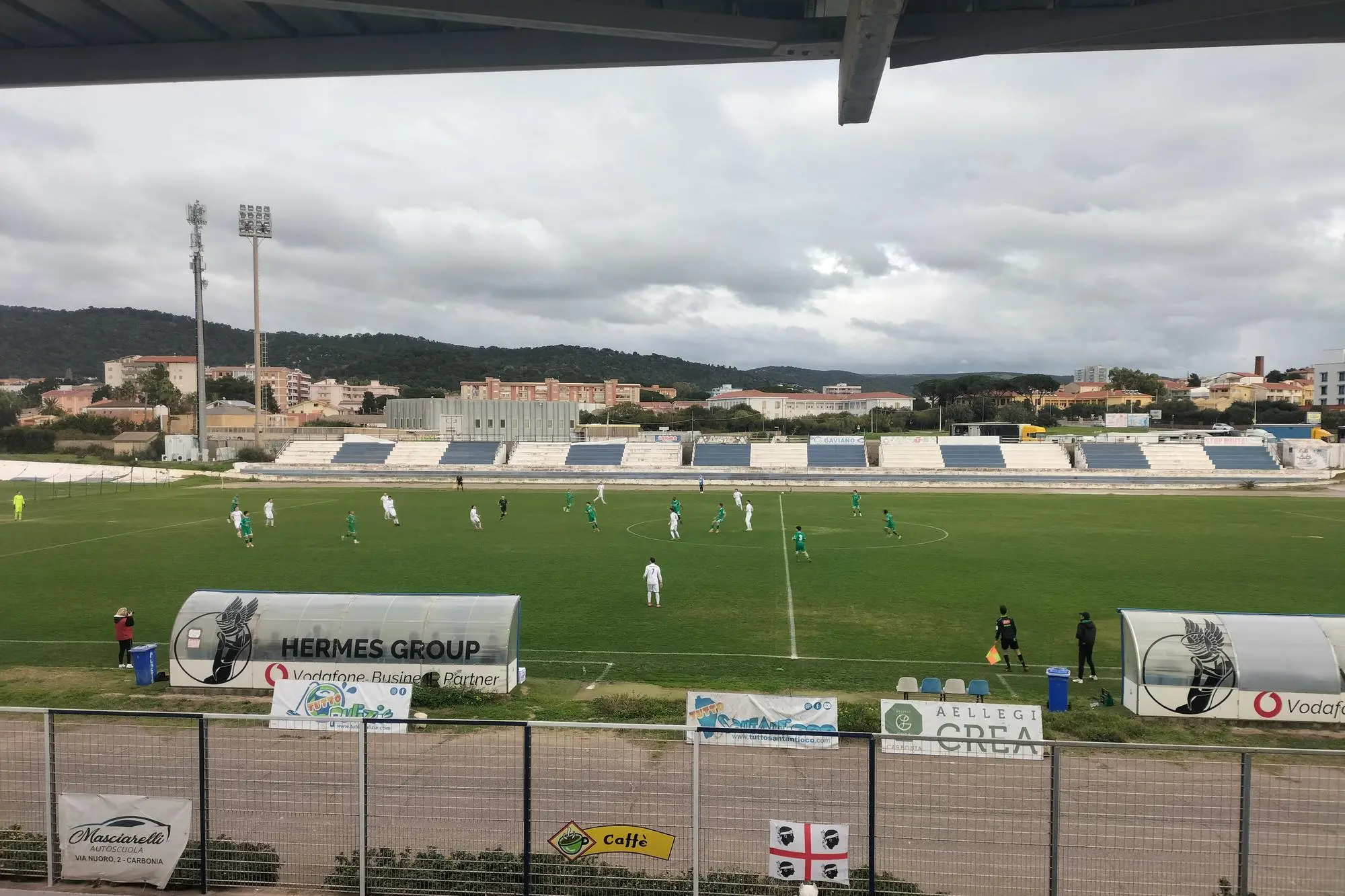 L'ultima gara del Carbonia. (Foto Scano)