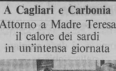 La religiosa va anche a Carbonia (tutte le foto sono L'Unione Sarda)
