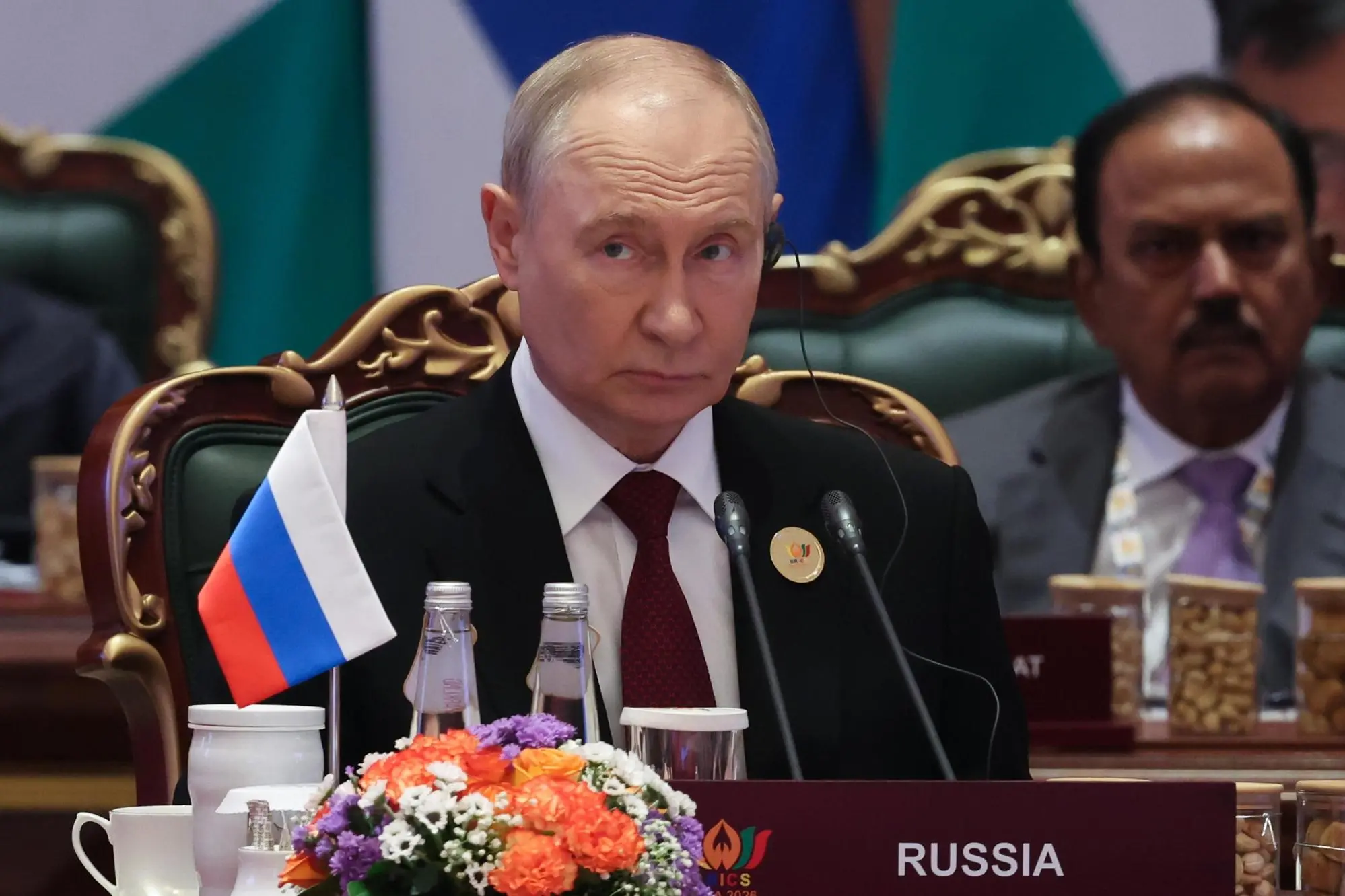 epa13236155 Russian President Vladimir Putin attends a session in the BRICS Plus/Outreach format of the 18th BRICS Summit in New Delhi, India, 13 September 2026. India is hosting the 18th BRICS Leaders' Summit from 12 to 13 September 2026 under the theme 'Building for Resilience, Innovation, Cooperation, and Sustainability.' EPA/ALEXANDER KAZAKOV / SPUTNIK / KREMLIN POOL MANDATORY CREDIT