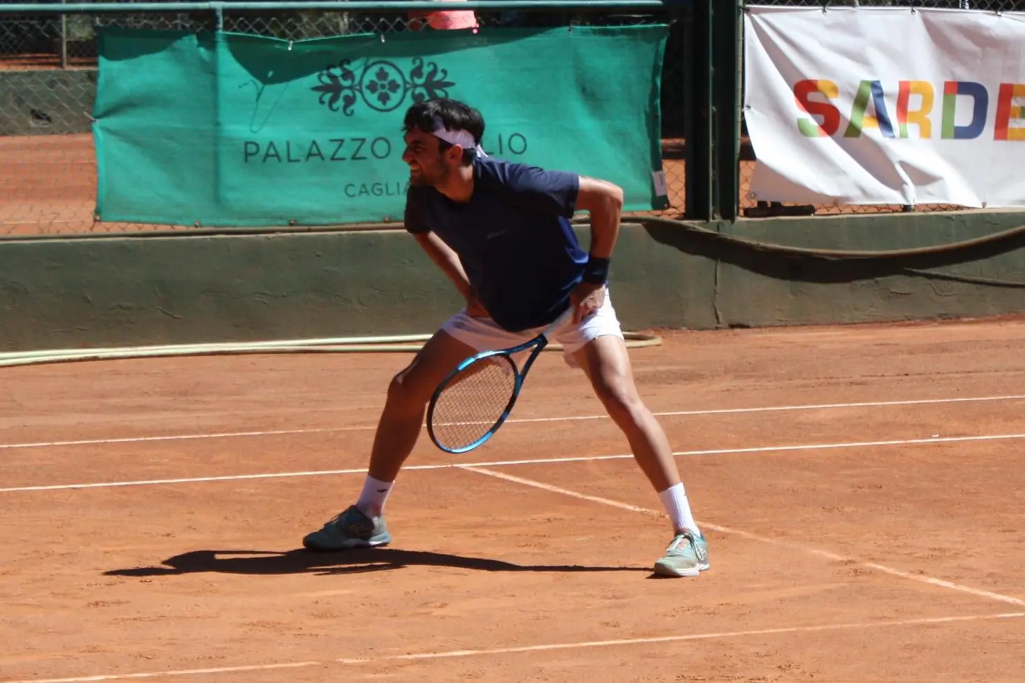 Alessandro Spadola in campo al Forte Village (foto Antonio Burruni)