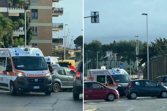 L'incidente in via Cadello a Cagliari