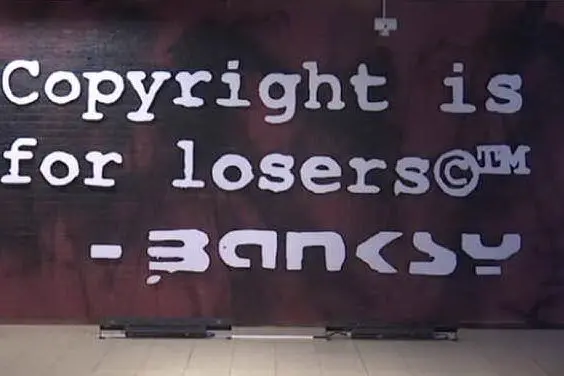 Un'opera di Banksy esposta a Bruxelles