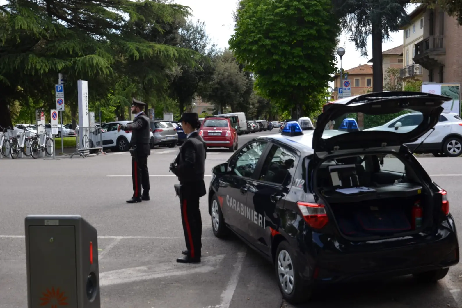 Un posto di controllo (foto carabinieri)