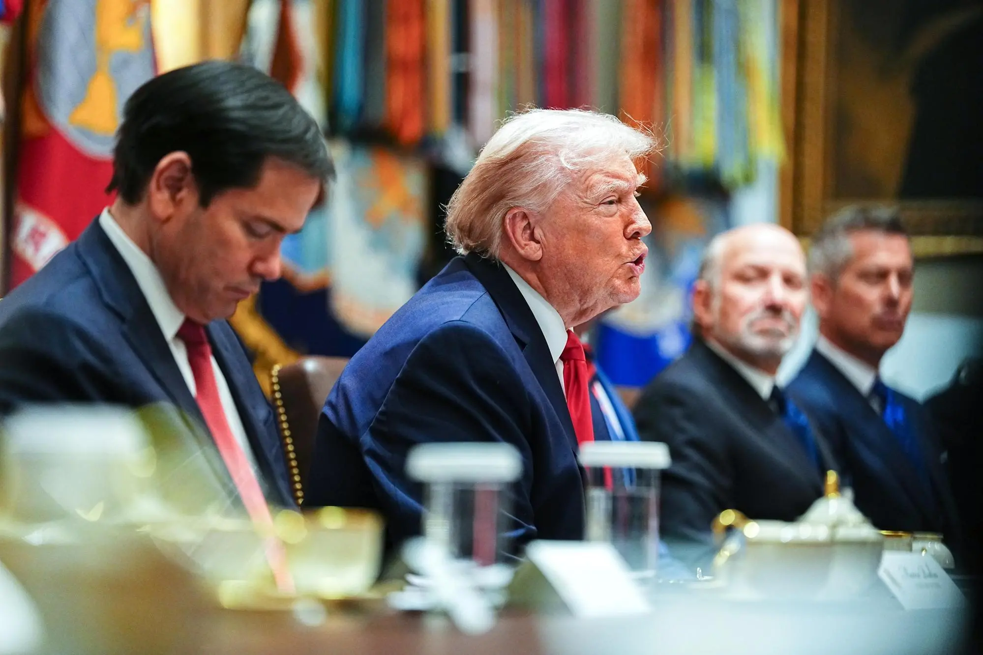Dondal Trump e Marco Rubio (foto Ansa)