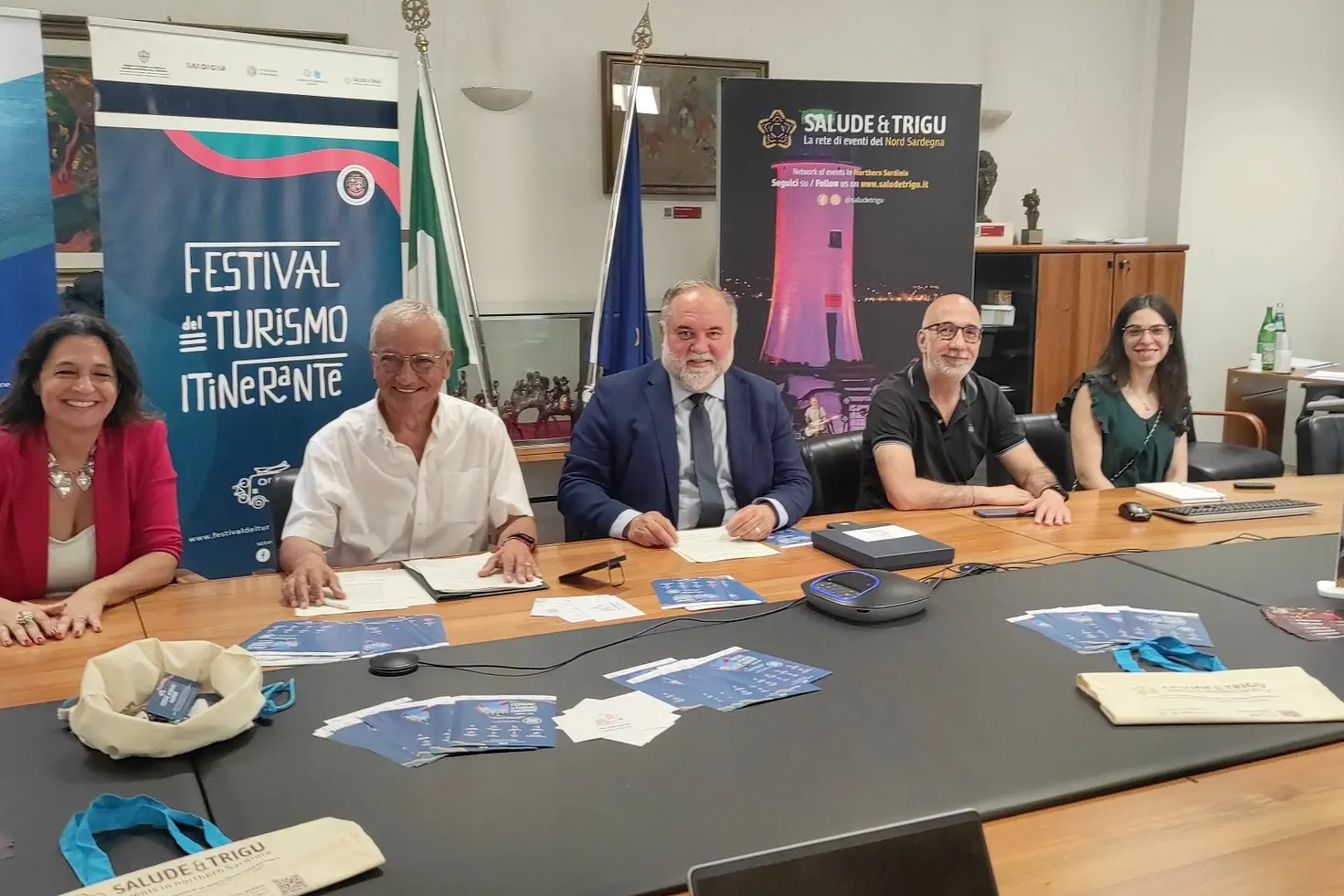 Un momento della conferenza stampa (foto G. Marras)
