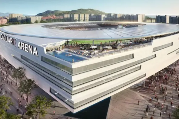 A render of the new stadium (Ansa)