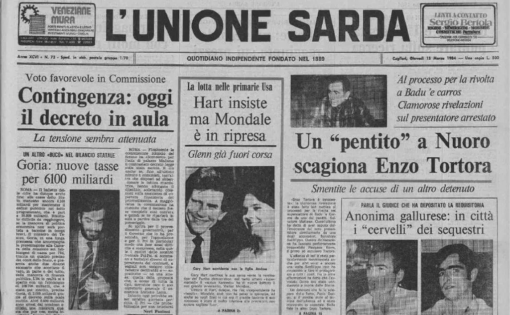 #AccaddeOggi: 15 marzo 1984, un pentito a Nuoro scagiona Enzo Tortora