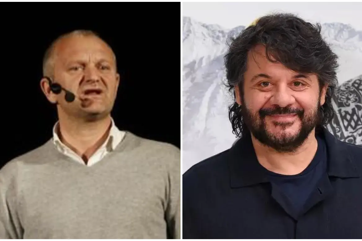 Andrea Pucci e Lillo (foto Ansa)