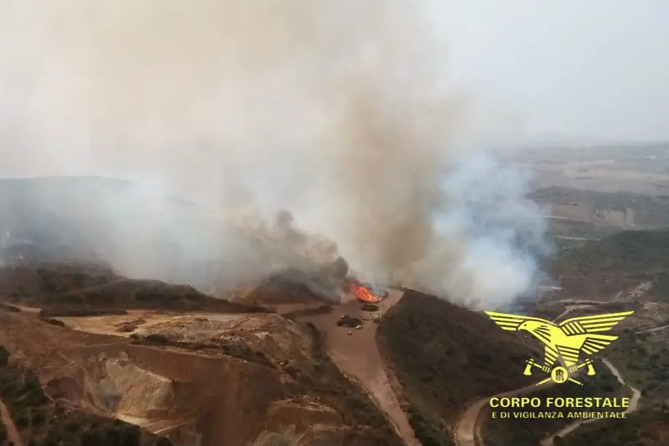L'incendio a Furtei