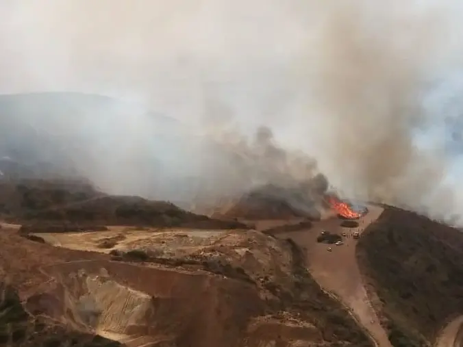 L'incendio a Furtei