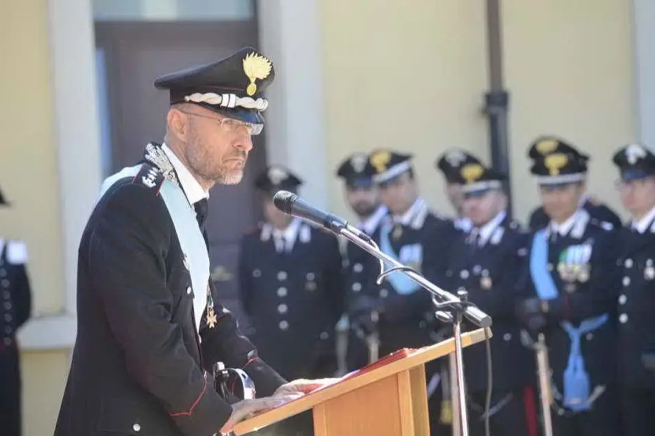 Il colonello Franco Di Pietro comandante del Comando provinciale di Nuoro