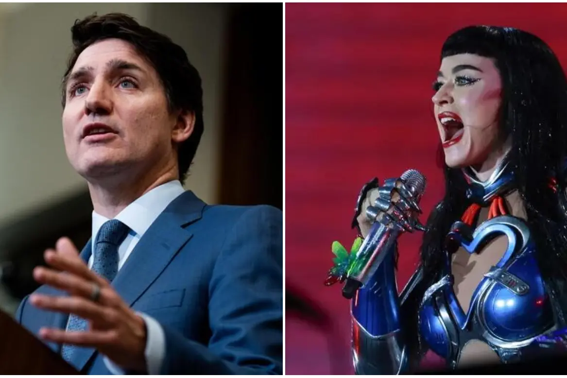 Justin Trudeau e Katy Perry (Ansa)
