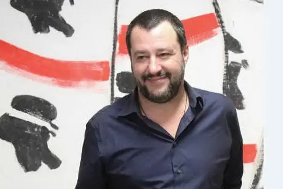 Salvini in Sardegna (Ansa)