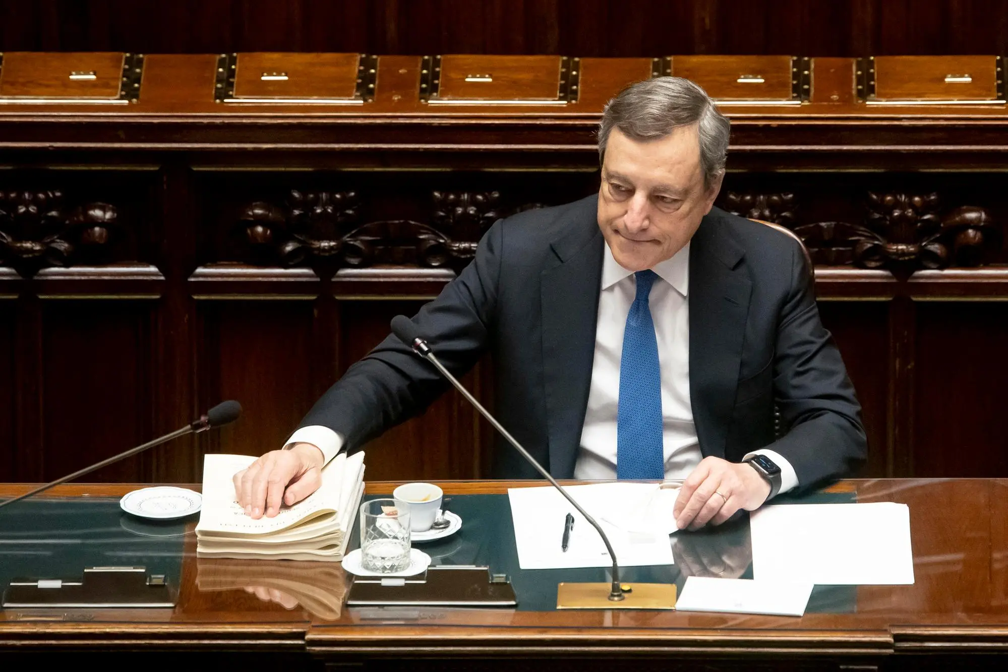 Il presidente del Consiglio Mario Draghi (Ansa - Percossi)