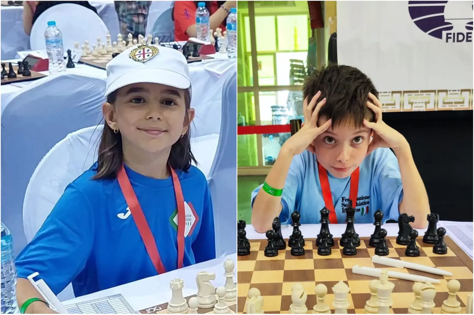 Anna Garbarino e Giovanni Spiga, impegnati nei mondiali di scacchi (L'Unione Sarda)