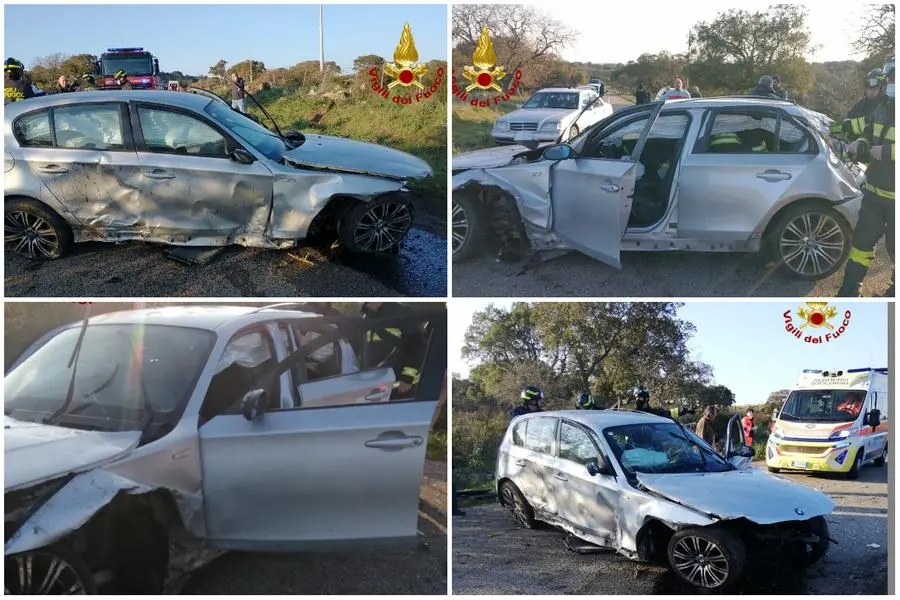 L'incidente (foto Vigili del fuoco)