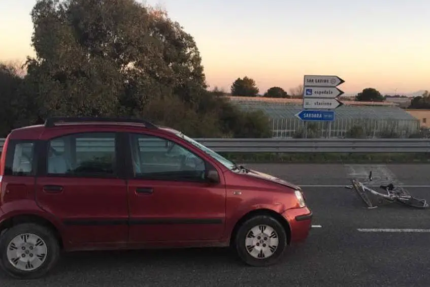 Il luogo dell'incidente (foto Antonio Pintori)