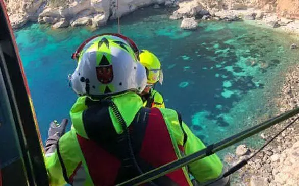 Escursionista in salvo a Cala Fighera