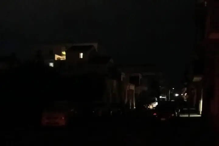 Quartiere Pivarada al buio (foto concessa)