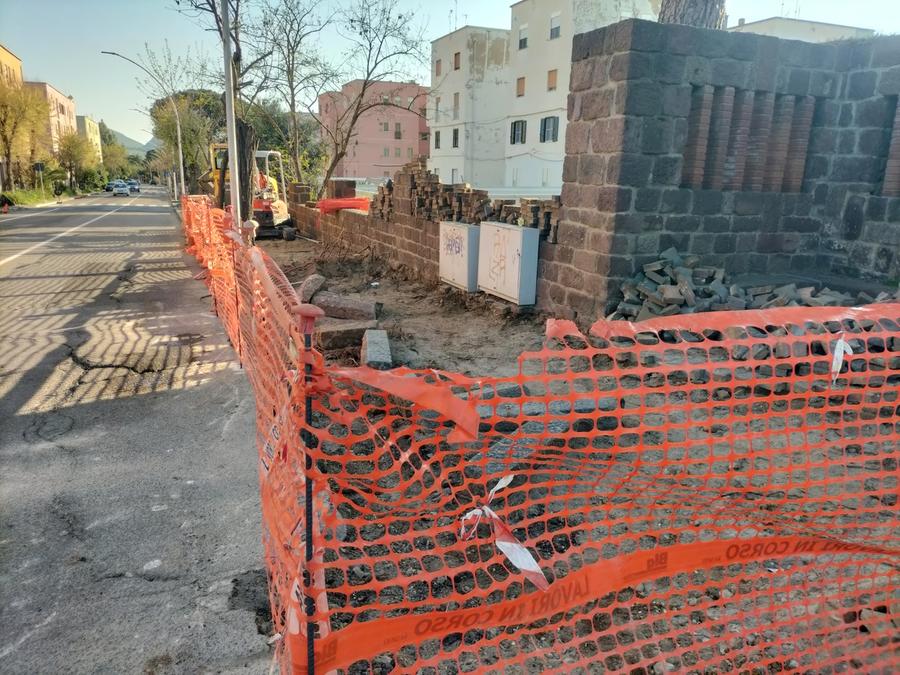 Corso Iglesias, lavori nei marciapiedi