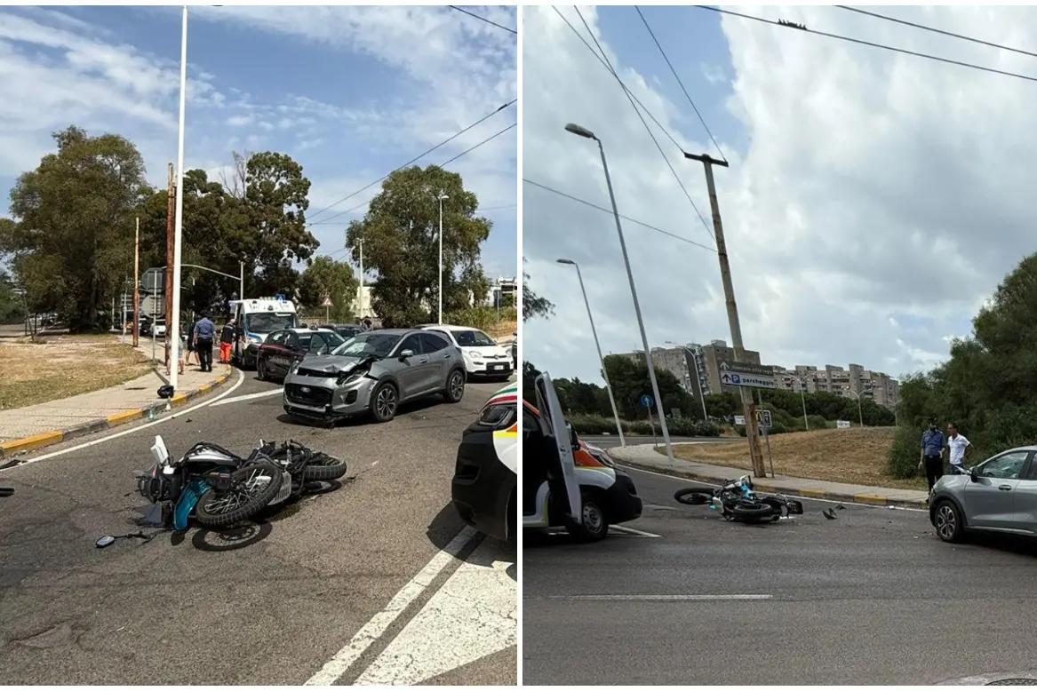 Cagliari, auto contro moto invia San Bartolomeo (L'Unione Sarda)