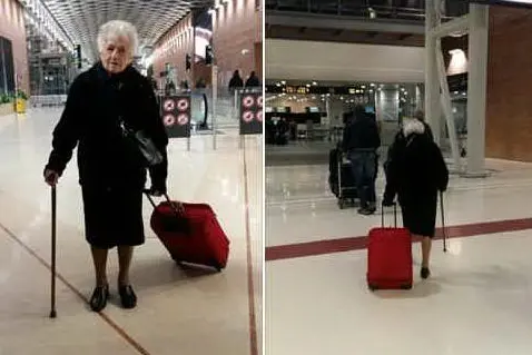 Nonna Irma in aeroporto