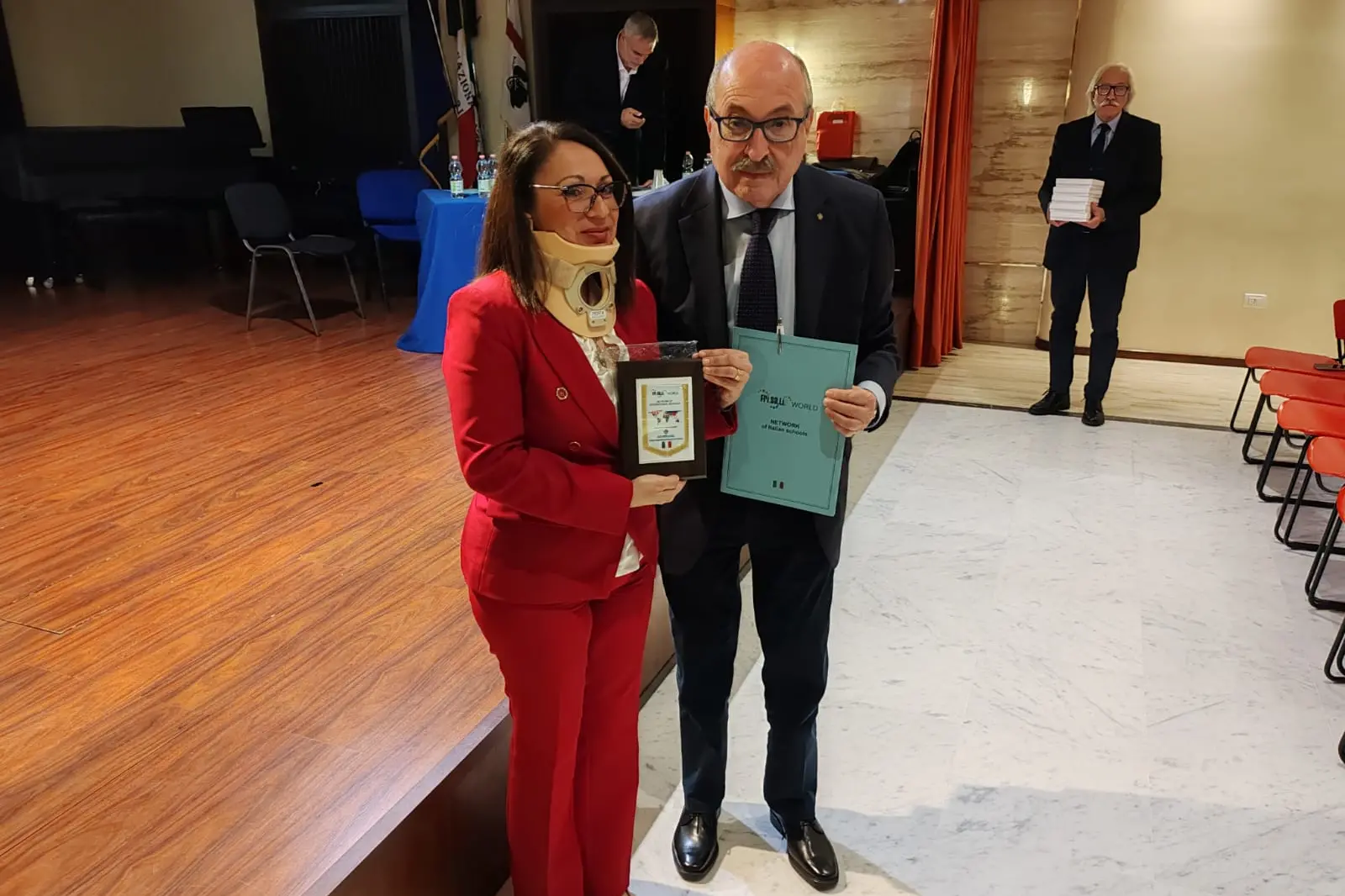 L'assessora regionale Maria Portas e il presidente di Frisali world Raffaele Franzese (foto Oggianu)