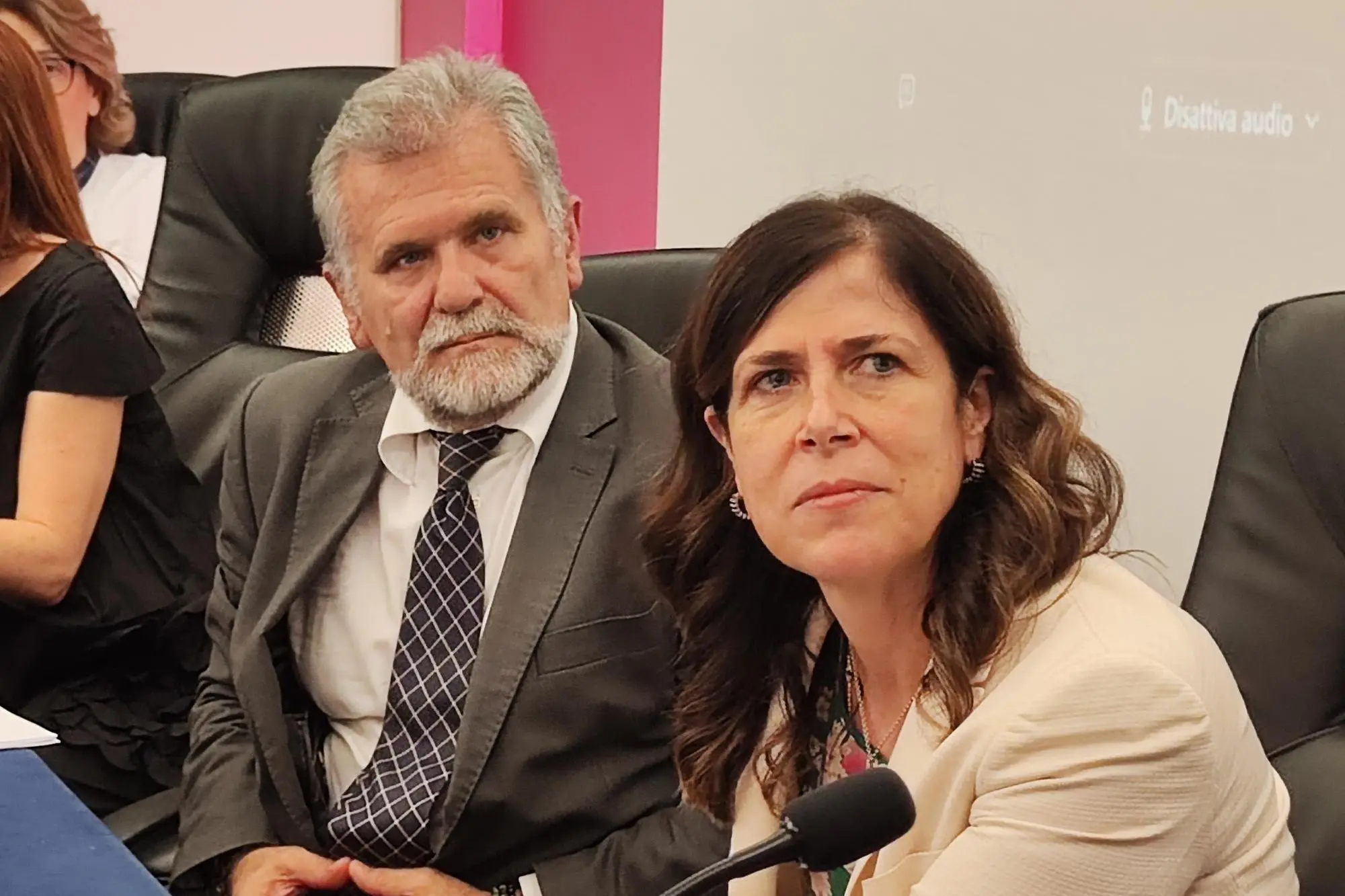 Alessandra Todde, presidente della Regione Sardegna, e Armando Bartolazzi, assessore alla Sanità (foto Locci)