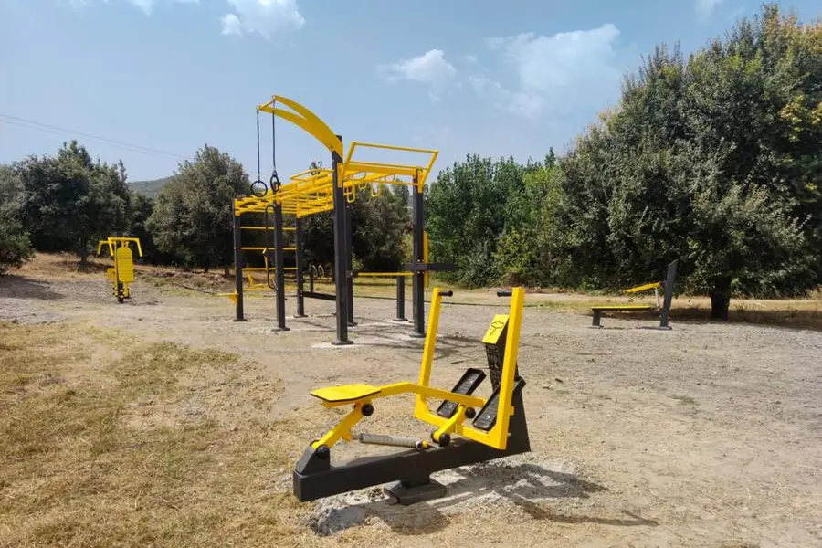 L'area fitness nel parco di \"Trunconi\" (foto Pala)