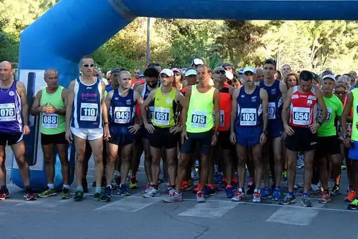 La partenza della mezza maratona d'Ogliastra