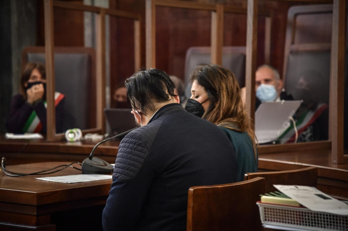 L’interrogatorio del 26enne Alija Hrustic in aula davanti alla Corte d'Assise di Milano dove è imputato per l'omicidio del bambino nel maggio 2019, a Milano, 13 Aprile 2021 Ansa/Matteo Corner
