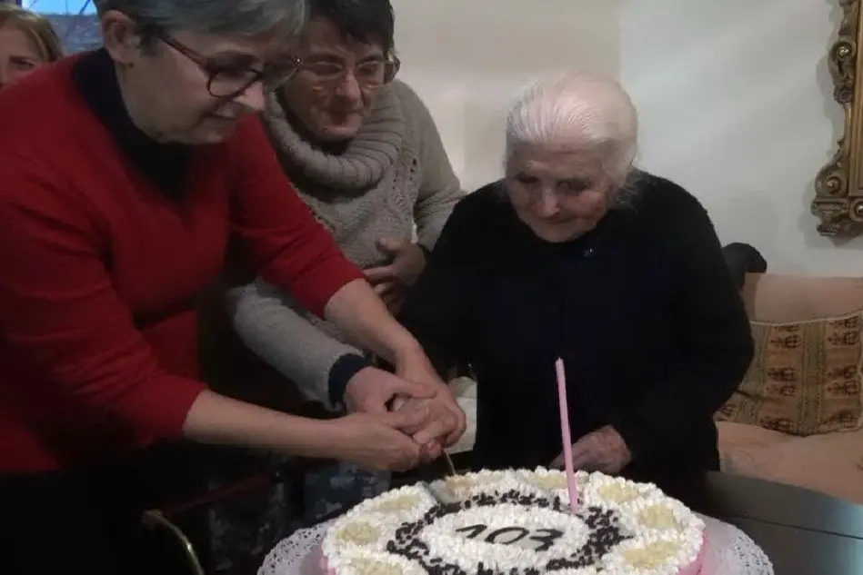 Nonna Pasqualina nel giorno del suo 103esimo compleanno