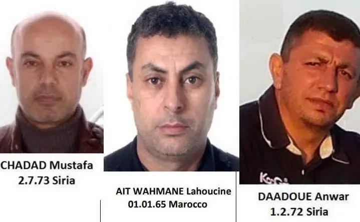 Tre degli arrestati