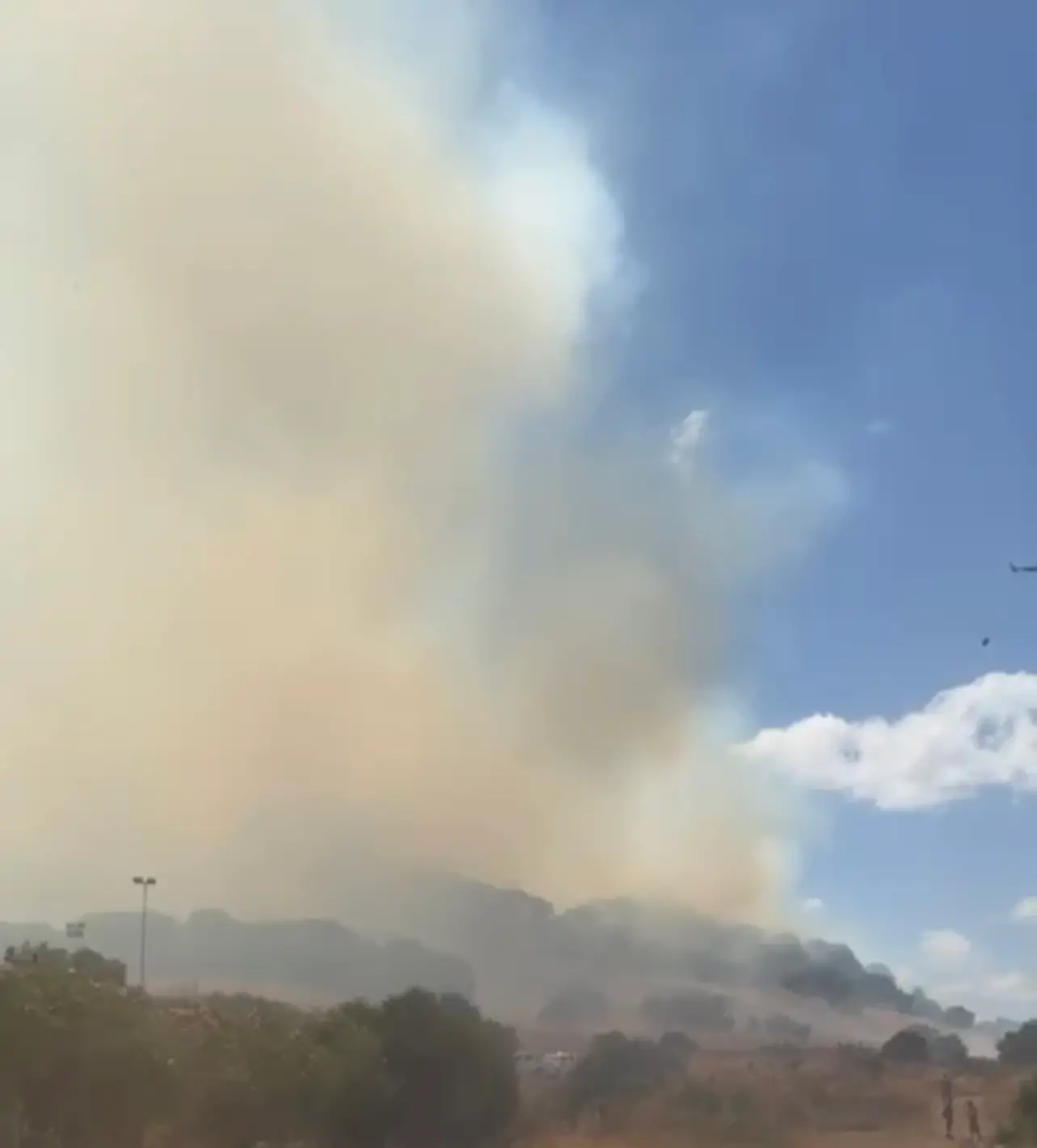 L'incendio a Cardedu