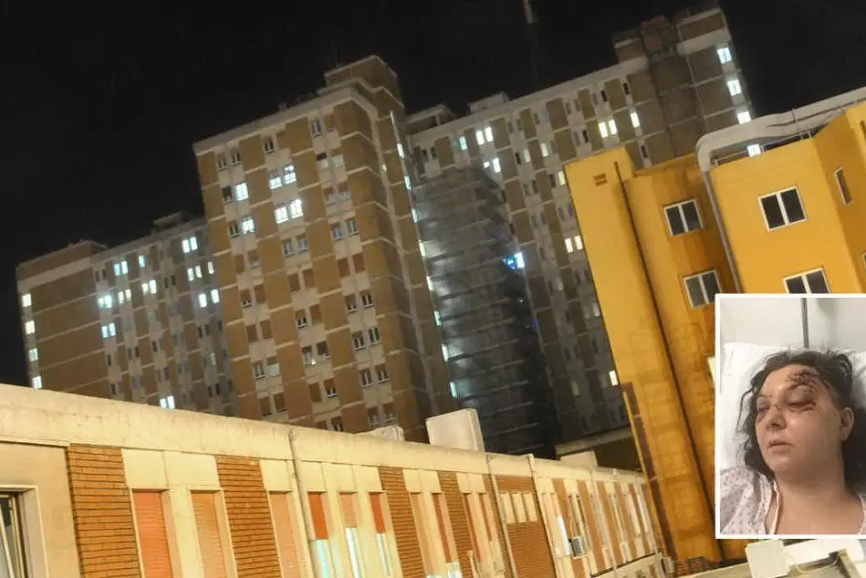 L'ospedale di Nuoro; nel riquadro, Martina Murgese