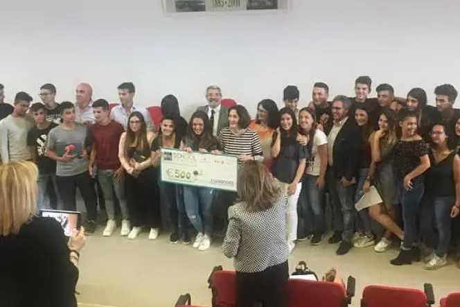 Un'immagine dalla premiazione