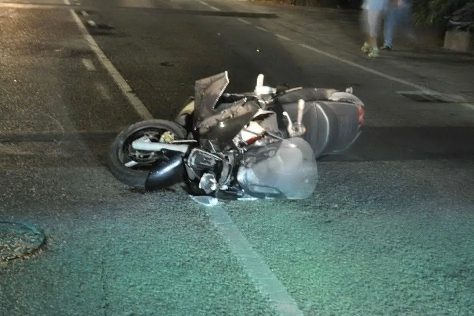 Lo scooter coinvolto nell'incidente