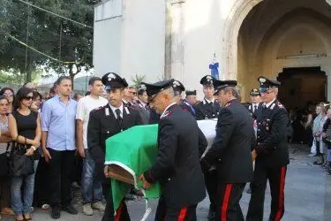 I funerali di Ottavio Corda a Isili. Foto Locci