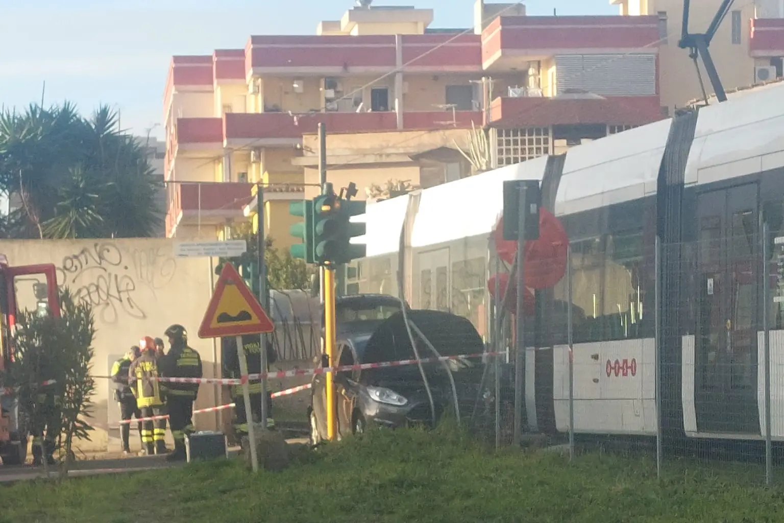 L'incidente stradale in via Galvani